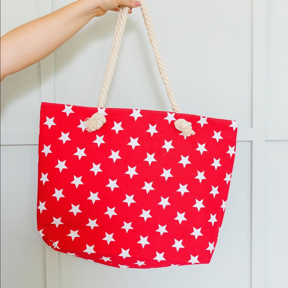 Oh My Stars Tote in Red